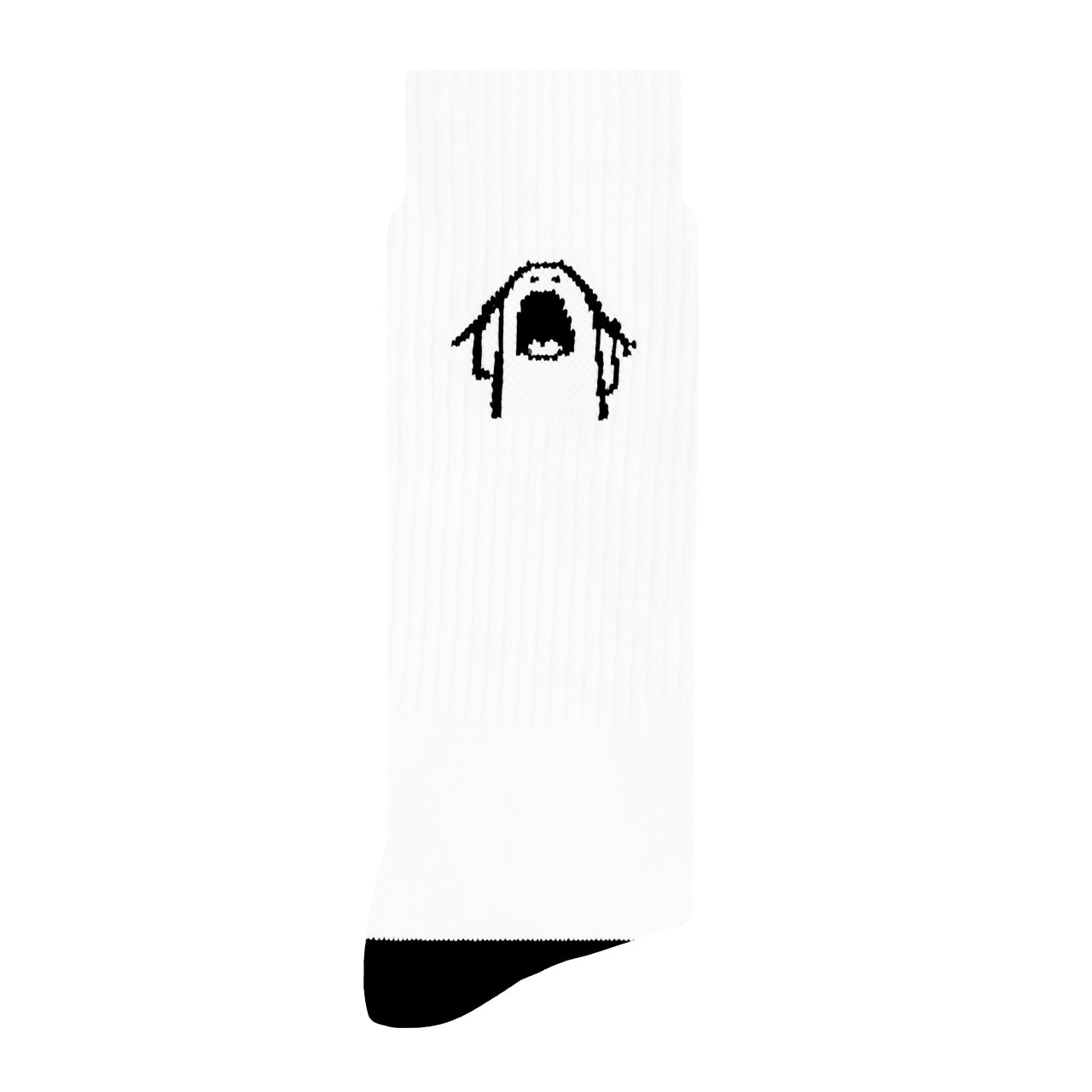 Calcetines deportivos con estampado de dibujo tóxica marca Skunk Socks vista lateral doblado